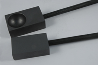 Closeup of graphite marble molds