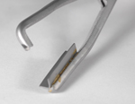 Closeup of the rod holder hemostats