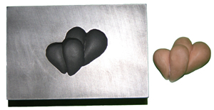 Double Heart Push Mold